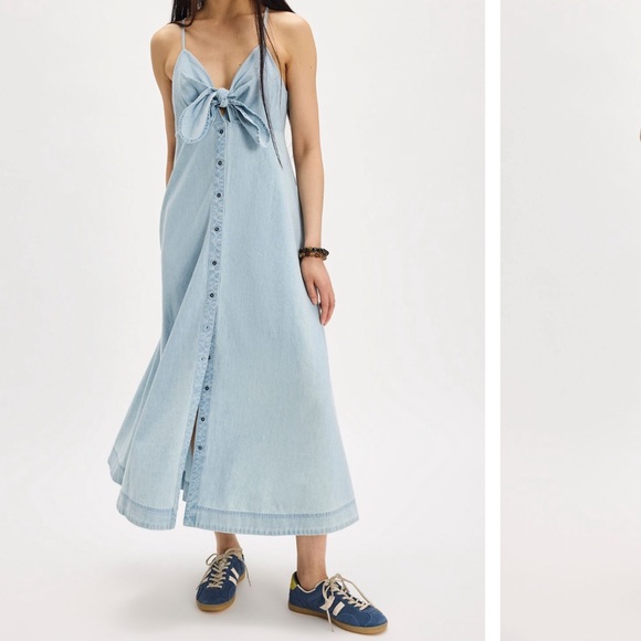 Free People Dresses & Skirts - NWT Free People Via Denim Midi Dress, XS